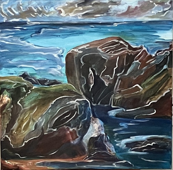 926- Standing Stone, Confluence II- Yaquina Head by Katy Cauker