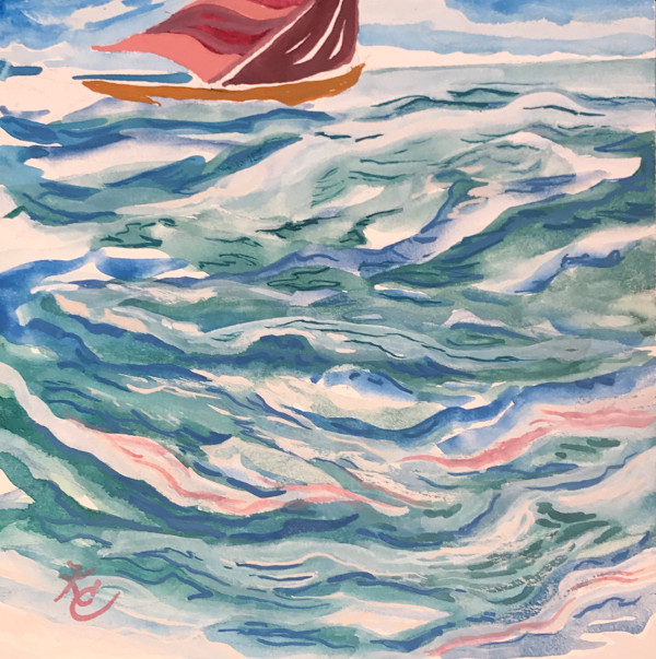252 - Swimming in the Aquamarine by Katy Cauker