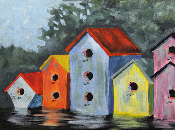 Birdhouse Condos II by Judi Marie