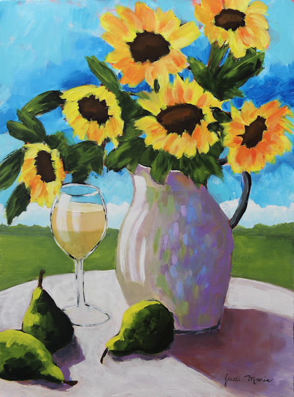 Sunflowers and Pears by Judi Marie