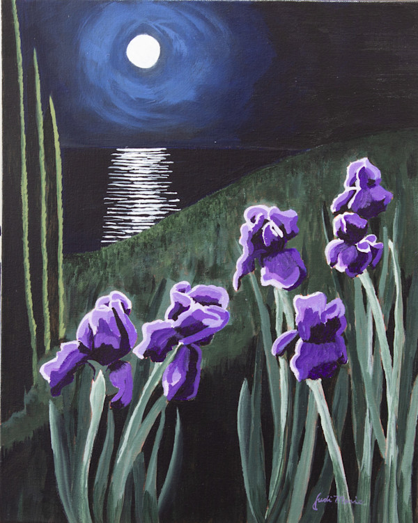 Irises in the Moonlight by Judi Marie