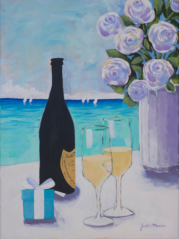 Dom Perignon and Tiffany Box by Judi Marie