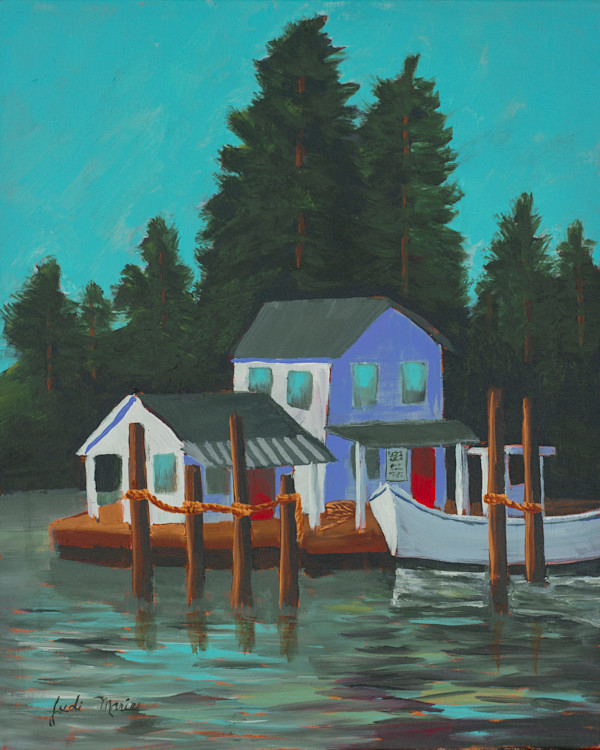 Jim's Bait Shop in the Pines by Judi Marie