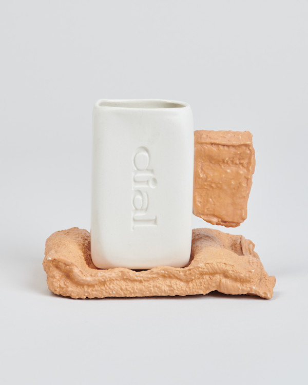 Pair of Dial Soap Cup & Saucers by Sande Deitch