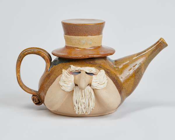 Teapot with Mustache Man by Steve McGovney