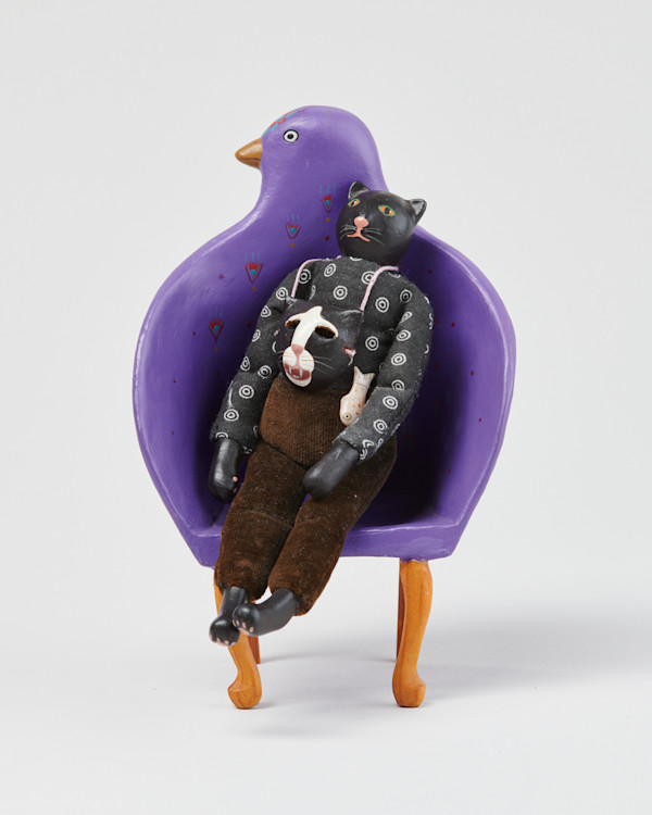Cat/Bird Sculpture by Tracy Gallup