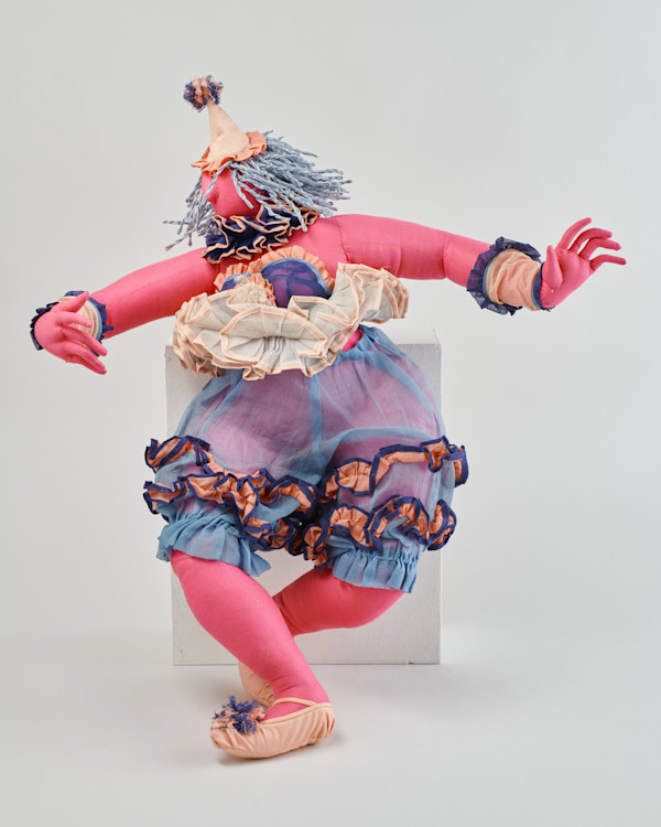Pink Clown Doll by The Sociable Workshop