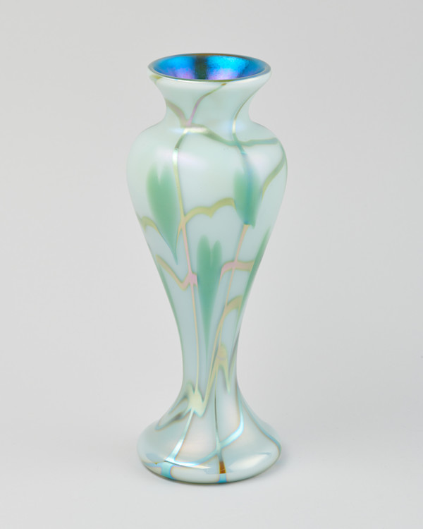 Green and White Vase by Donald Carlson