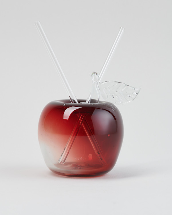 Red Cider Cup with 2 Straws by Brian Lonsway