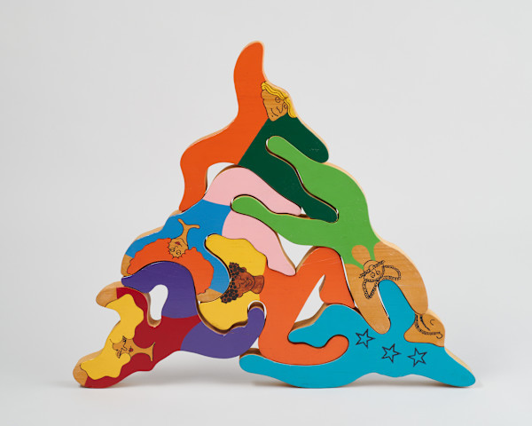Six Acrobats Puzzle Sculpture by Fred Bateman