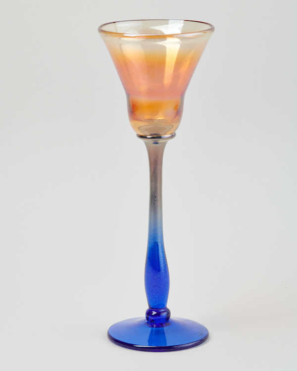 Tall Blue Goblet by Richard Strini