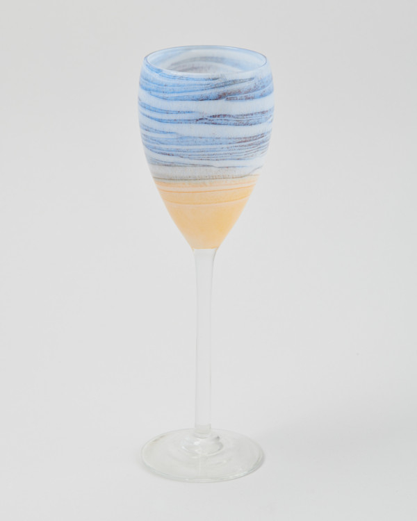 Orange and Blue Goblet by Steven Maslach