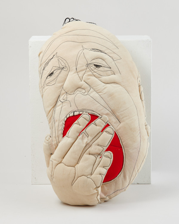 Yawning Person Pillow by The Sociable Workshop
