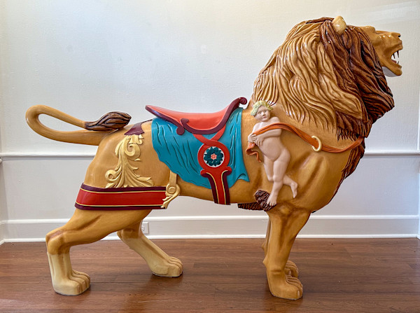 Joseph Cotler - Hand-Carved Basswood Lion by Joseph Cotler