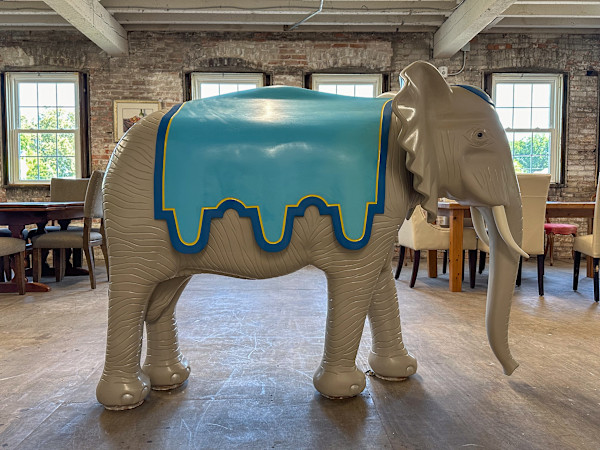 Joseph Cotler - Hand-Carved Basswood Elephant by Joseph Cotler