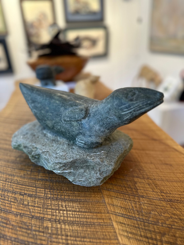 Basking Seal - Greenstone and Basalt by Richard Arnold
