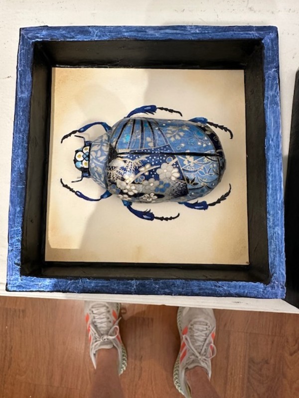 Paper Mache Bug - Blue by Dorothy Siemans, Image 1.