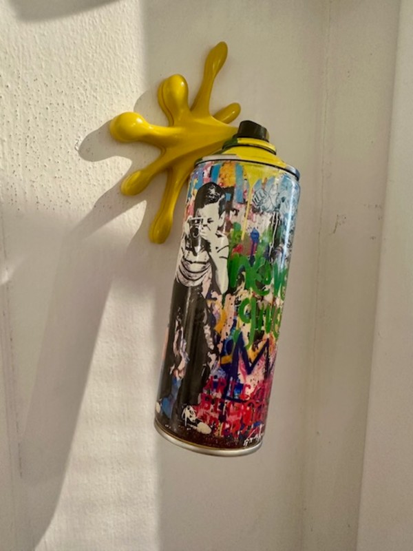 Yellow Spray Can Graffitti, Image 2.
