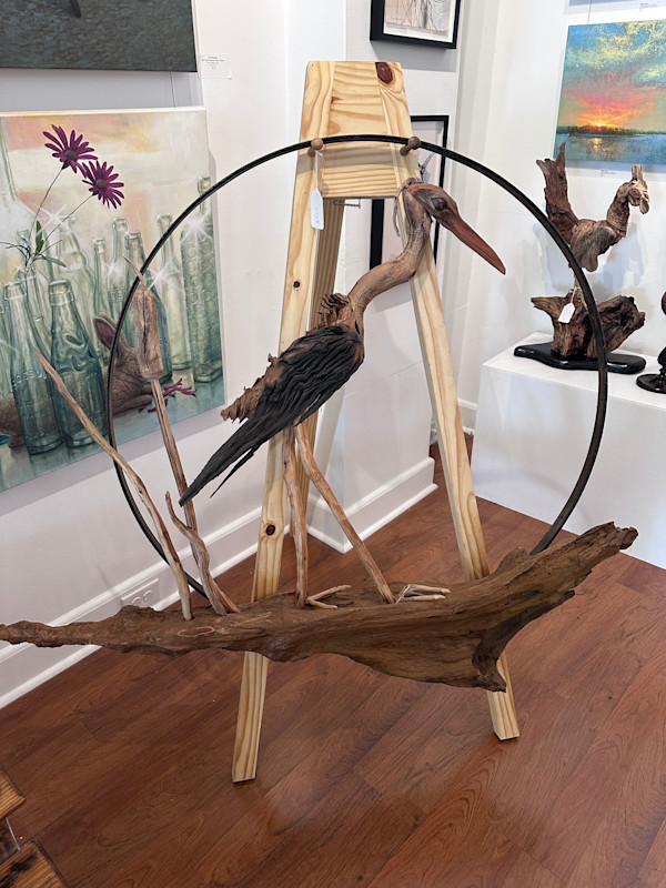 Heron in Hoop II I (larger) by Larry Ringgold