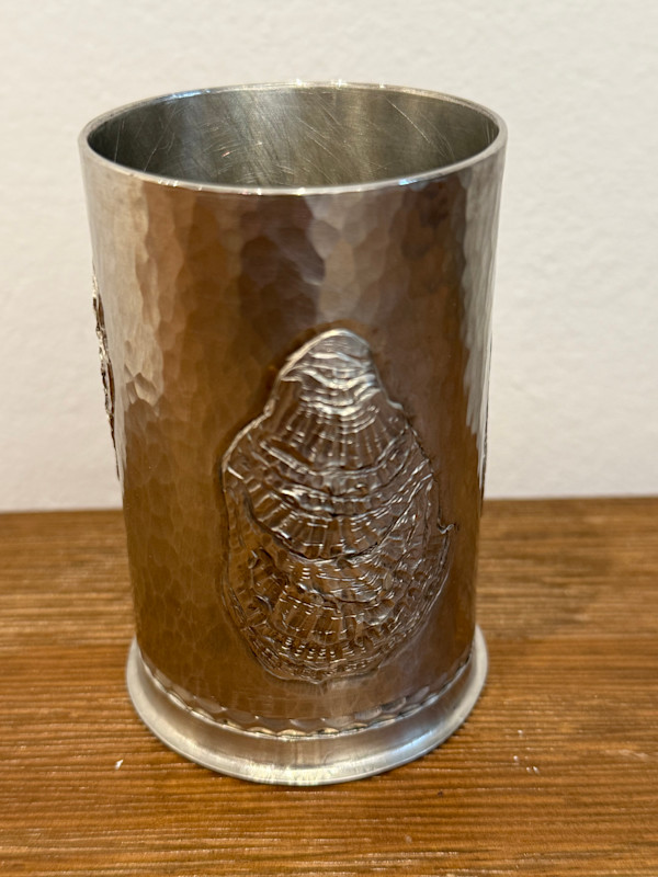 Lead-free Pewter Whiskey/Wine Cup Oyster by Anne Jordan, Image 1.
