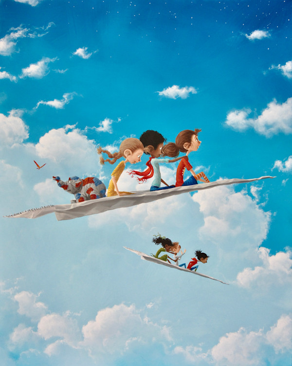 Book Cover Original:  Continuous Skies by Gabriel Lehman, Image 1.