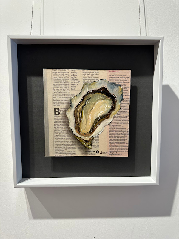 Oyster on Newsprint by Marina Oleg, Image 1.