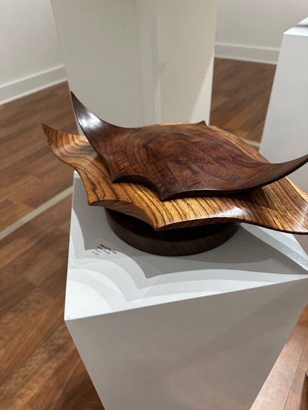 Manta Ray Box - Walnut, Wenge, and Wenge Base, Image 1.
