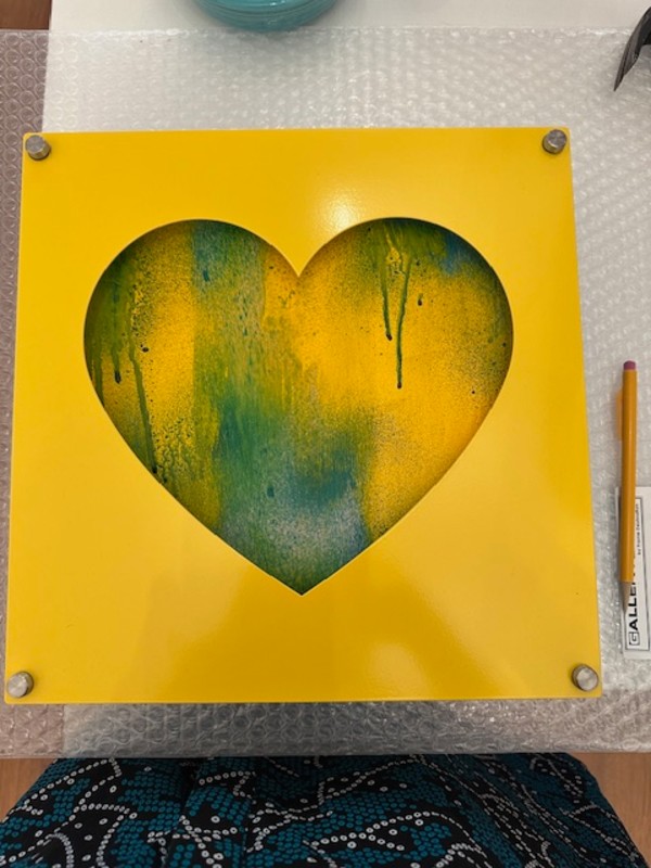 Heart - Blue/Yel by Jen Sterling, Image 2.