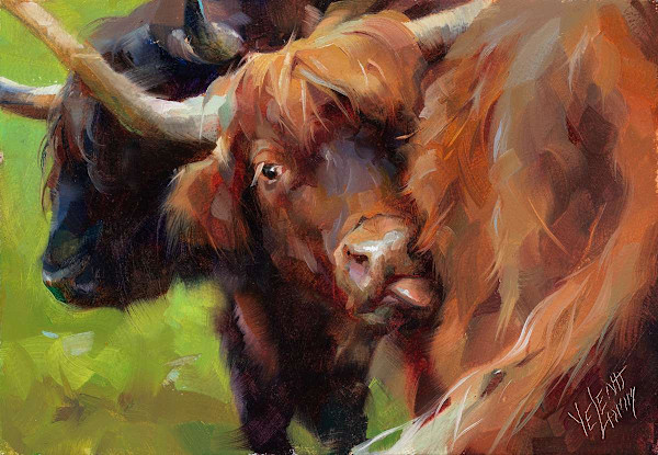 Mocha and Latte (Study) by Yelena Lamm, Image 1.