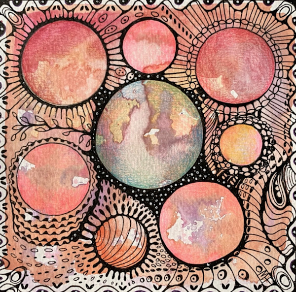 Pink Orbs by Mary Ford