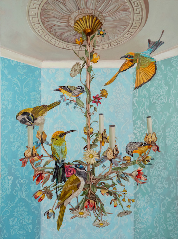 Recital on a Tole Chandelier by Fiona Smith