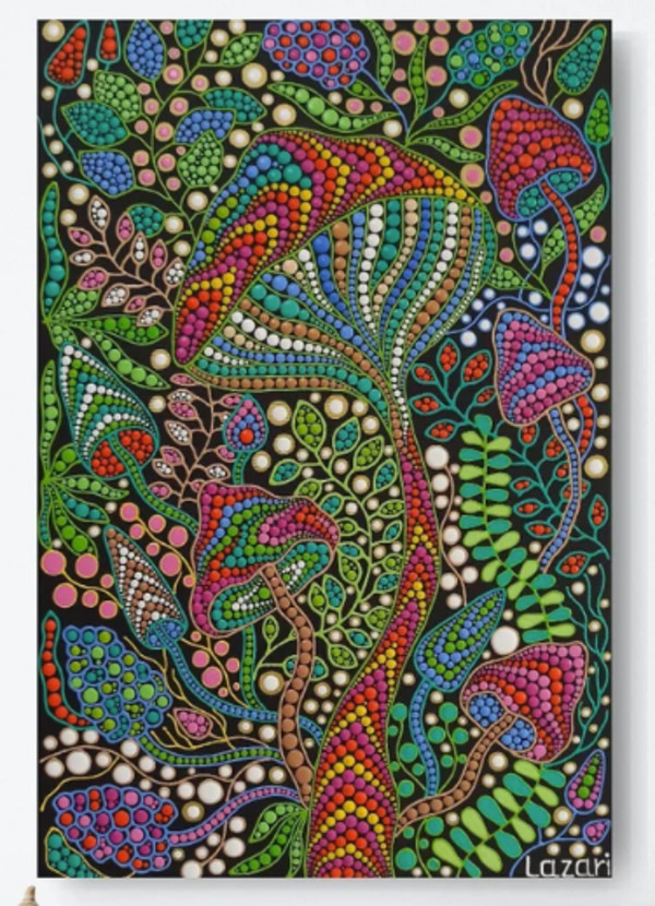 Psychodelic Mushroom ( or Mushrooms) by Oxana Lazari