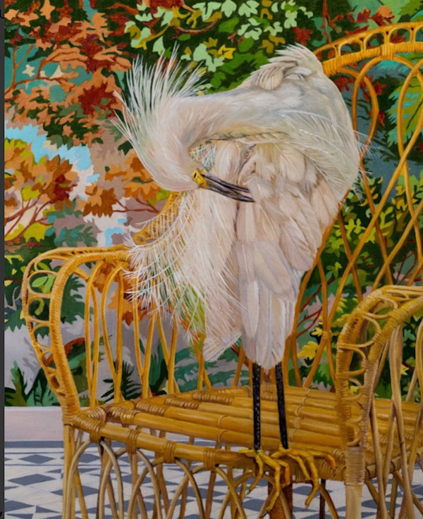 The Deeper You Bow- Snowy Egret by Fiona Smith