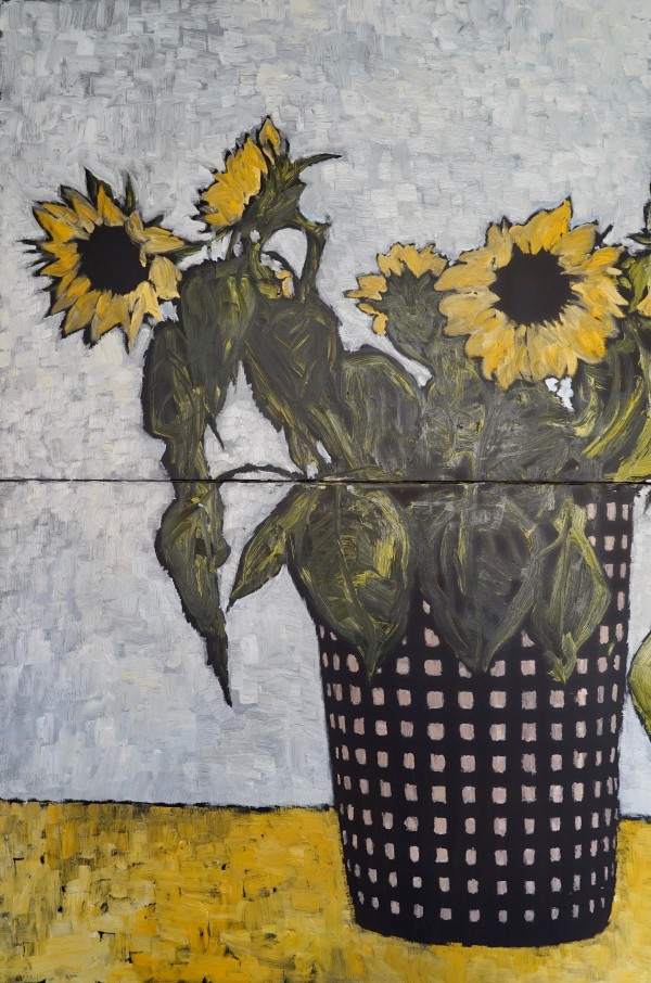 Vase avec six tournesols by Christoph Müller