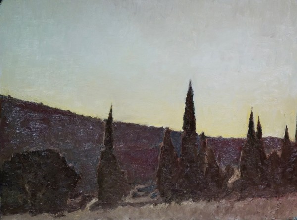 paysage de cyprès by Christoph Müller