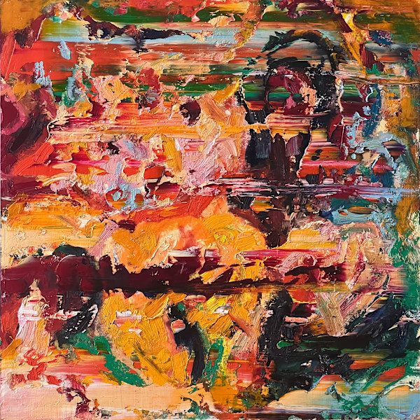 Study of a Bouquet of Flowers XLIV – Red, Orange and Dark Field by CHRISTOPH MUELLER, Image 1.