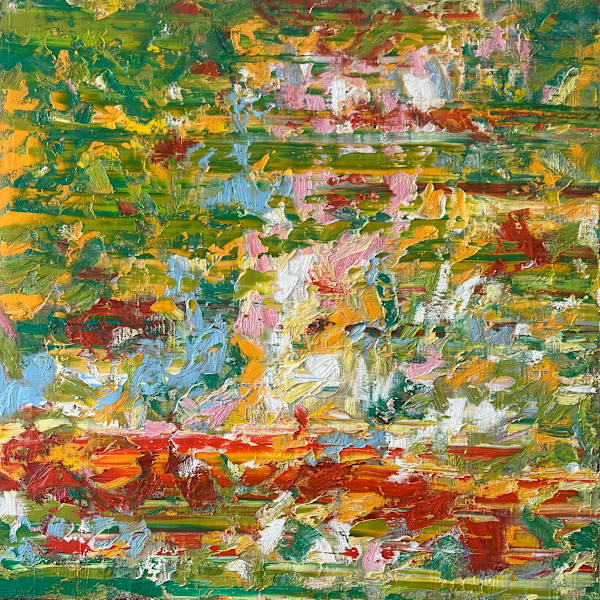 Study of a Bouquet of Flowers XLIII – Green and Yellow Light Field by CHRISTOPH MUELLER, Image 1.