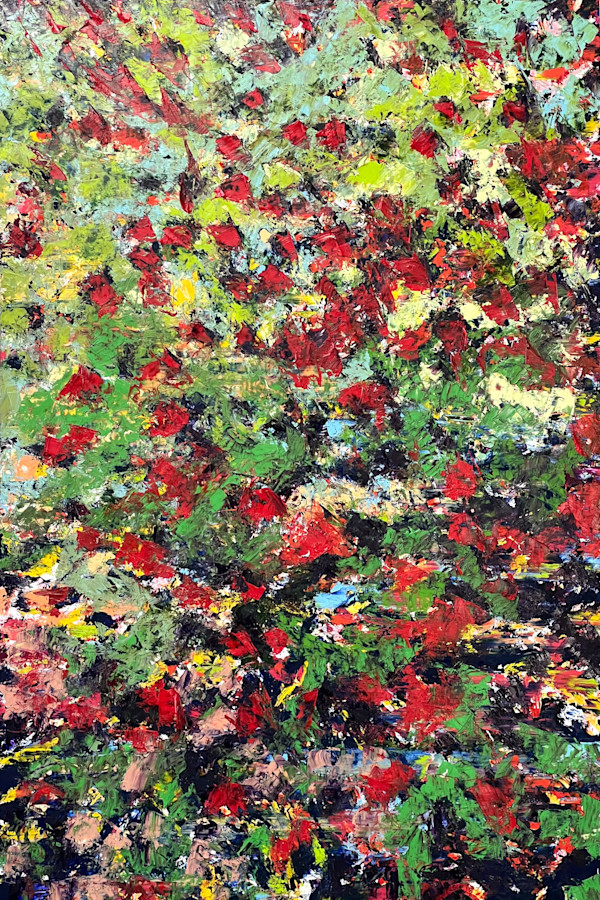 Study of a Bouquet of Flowers XIII – Red and Green Field by CHRISTOPH MUELLER