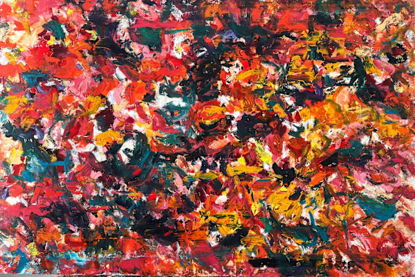 Study LII – Red, Orange and Deep Green Field by CHRISTOPH MUELLER, Image 1.