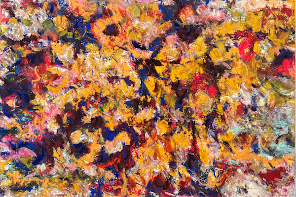 Study LIII – Golden Yellow, Deep Blue and Rose Field by CHRISTOPH MUELLER, Image 1.