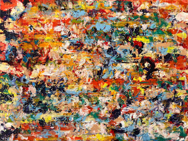 Study LIV – Sky Blue, Orange and Turquoise Field by CHRISTOPH MUELLER, Image 1.