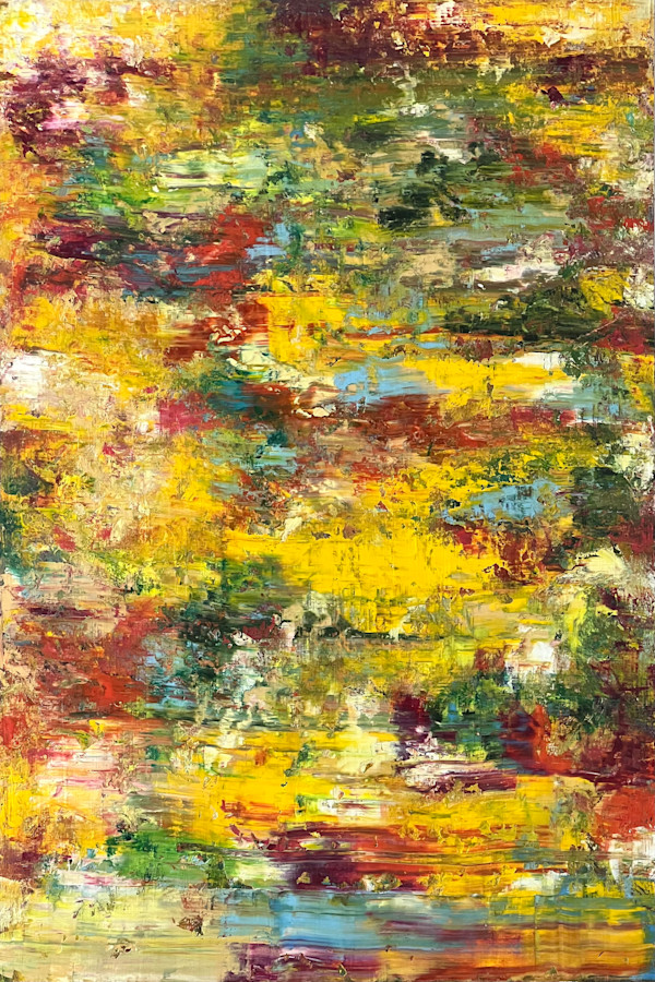 Study of a Bouquet of Flowers XVI – Red and Gold Light Field by CHRISTOPH MUELLER