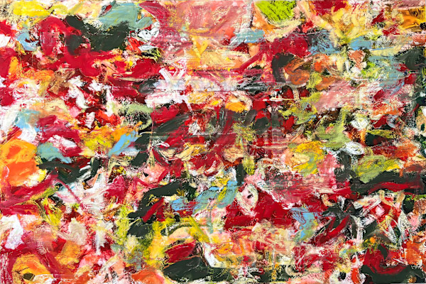 Study LX – Red, Deep Green and Rose Field by CHRISTOPH MUELLER, Image 1.