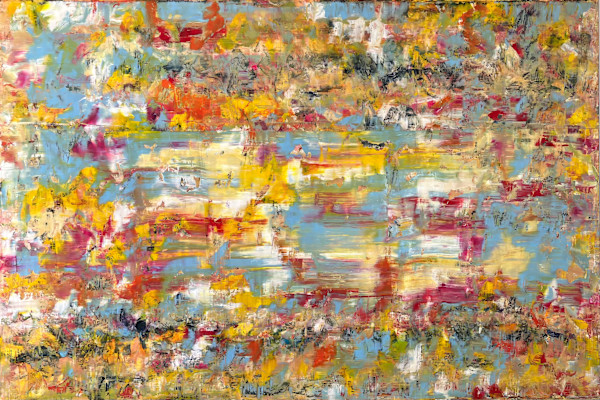 Study LXI – Sky Blue, Yellow and Rose Field by CHRISTOPH MUELLER, Image 1.