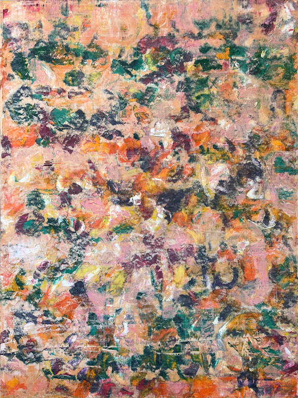 Study LXIII – Rose, Deep Green and Orange Field by CHRISTOPH MUELLER, Image 1.