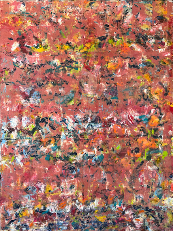 Study LXIV – Coral Red, Deep Blue and Orange Field by CHRISTOPH MUELLER, Image 1.