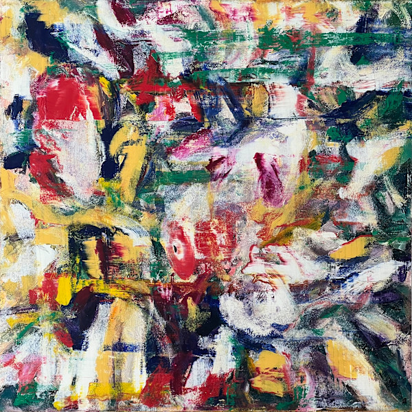 Study of a Bouquet of Flowers XXXIII – Red, White and Green Field by CHRISTOPH MUELLER