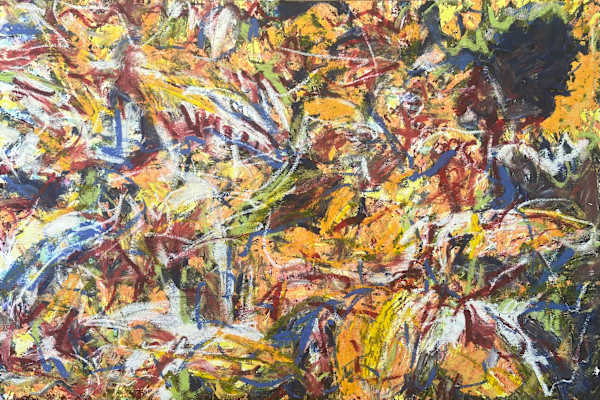 Study LXVI – Orange, Deep Blue and Olive Field by CHRISTOPH MUELLER, Image 1.