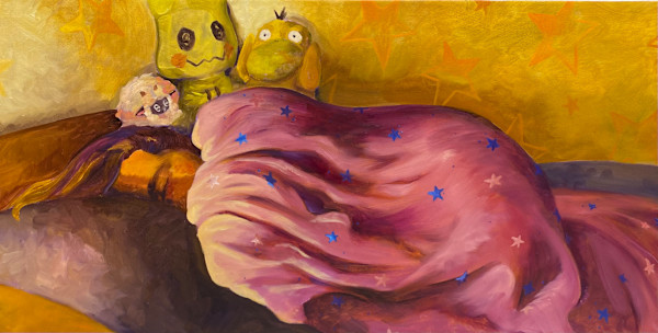 williams, oil painting, 2024, asleep by Bennie Williams