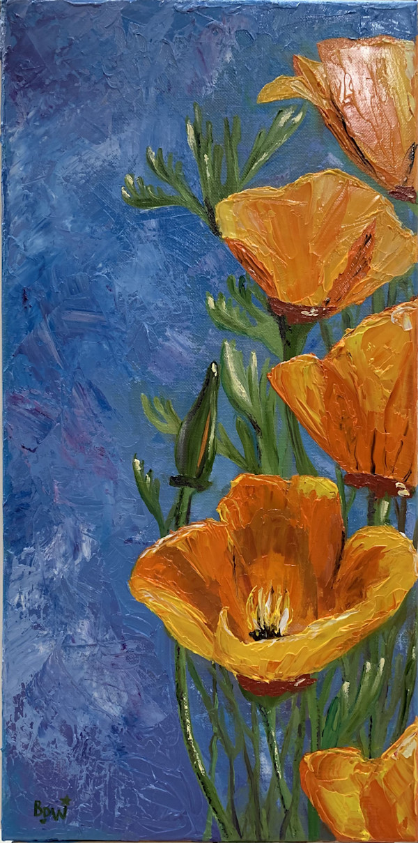 williams, oil painting, 2022, california poppies by Bennie Williams